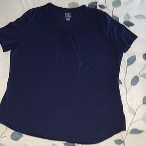 Navy tshirt knit top
